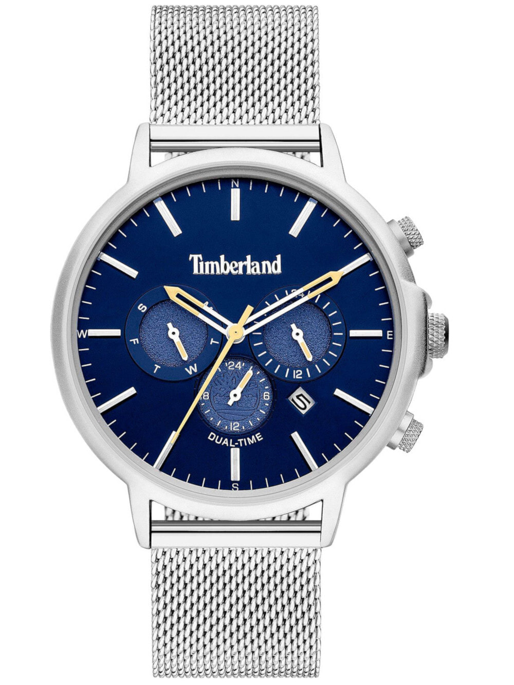 Мужские наручные часы с серебряным браслетом Timberland TBL15651JYS.03MM Langdon 45mm 5ATM