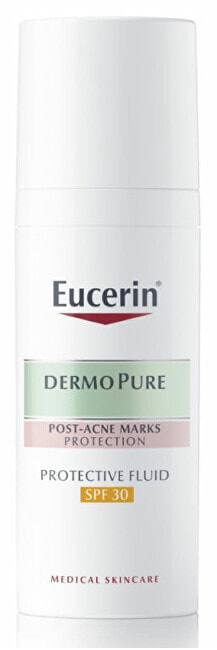 Средство для загара и защиты от солнца EUCERIN Protective skin emulsion SPF 30 Dermo Pure ( Protective Fluid) 50 ml