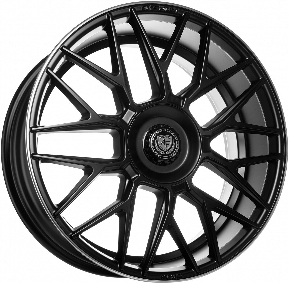 Колесный диск литой ArtForm AF-801 flat black rim polished 8.5x19 ET30 - LK5/112 ML66.5