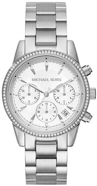 Мужские наручные часы с серебряным браслетом Michael Kors Ritz MK6428