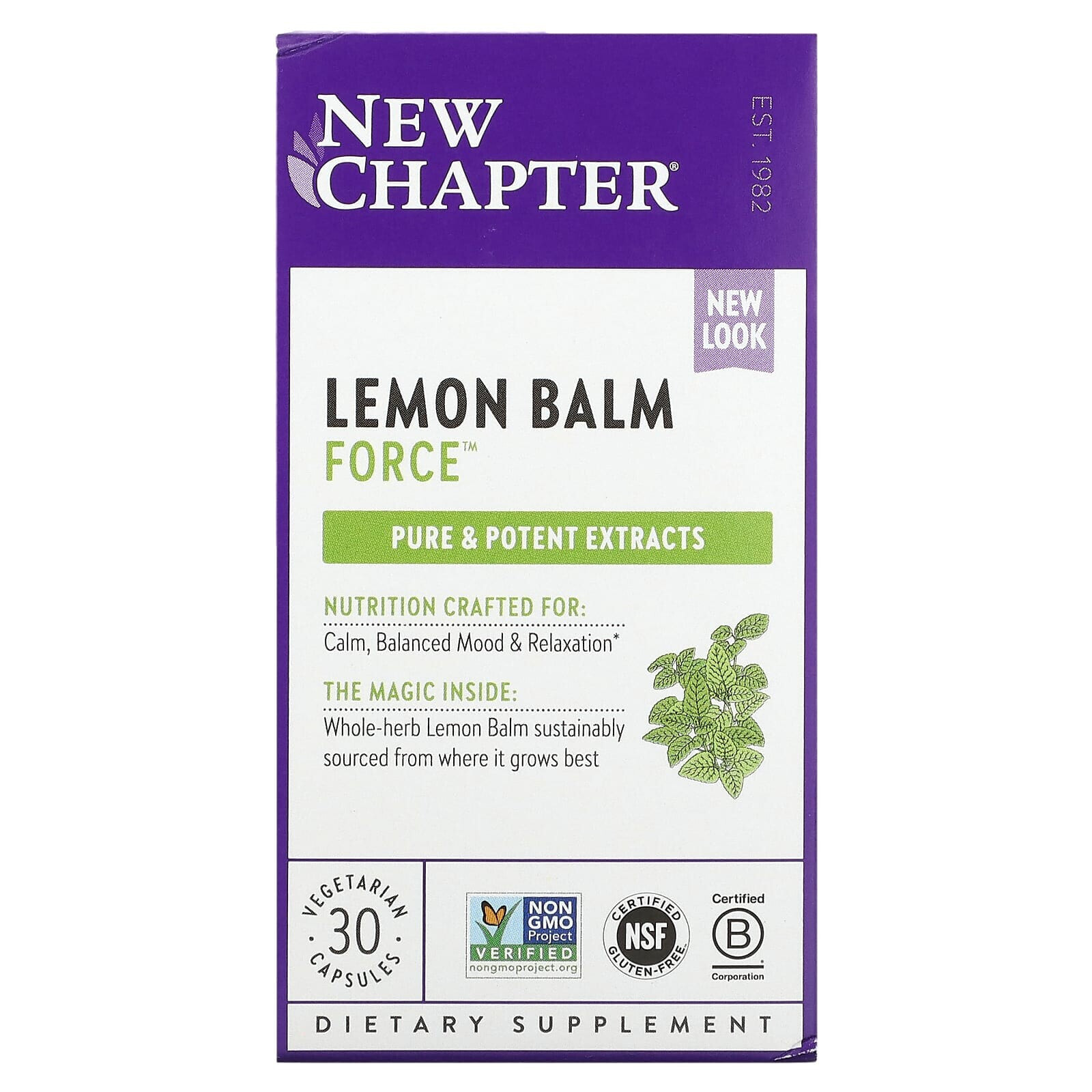 Lemon Balm Force, 30 Vegetarian Capsules