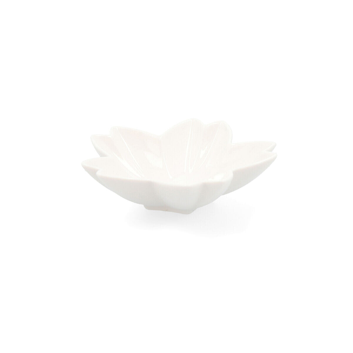 Snack tray Quid Select Flower Ceramic White (6 Units) (Pack 6x)