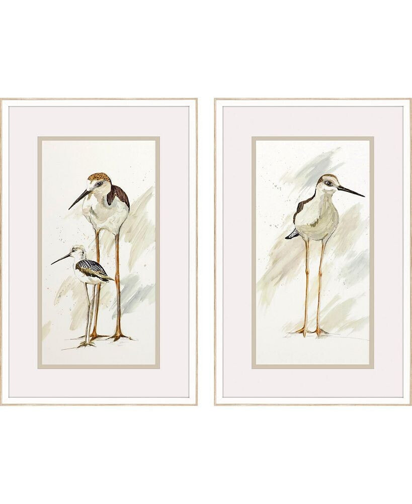 Paragon Picture Gallery stilt Birds Framed Art, Set of 2