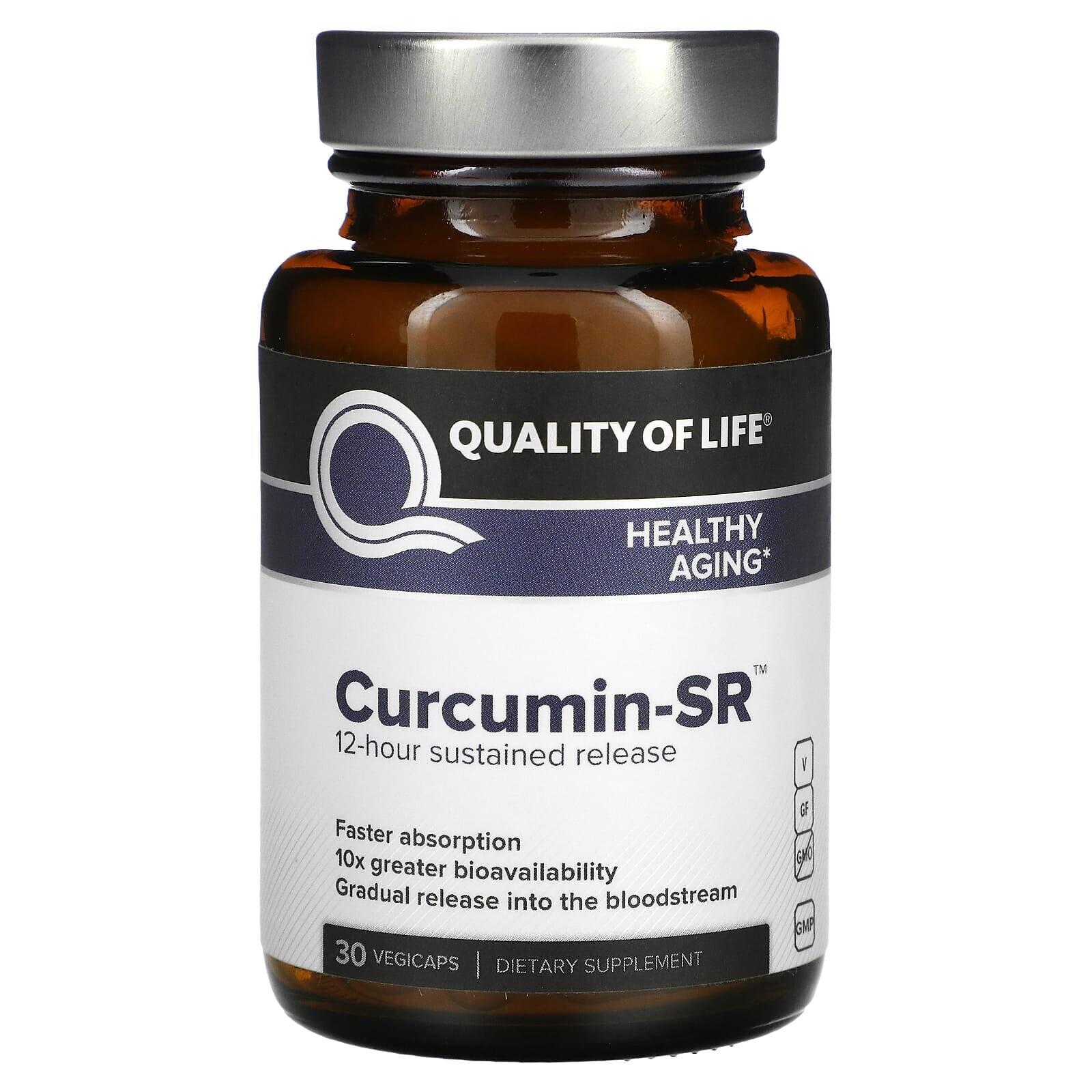 Quality of Life Labs, Curcumin-SR`` 60 растительных капсул