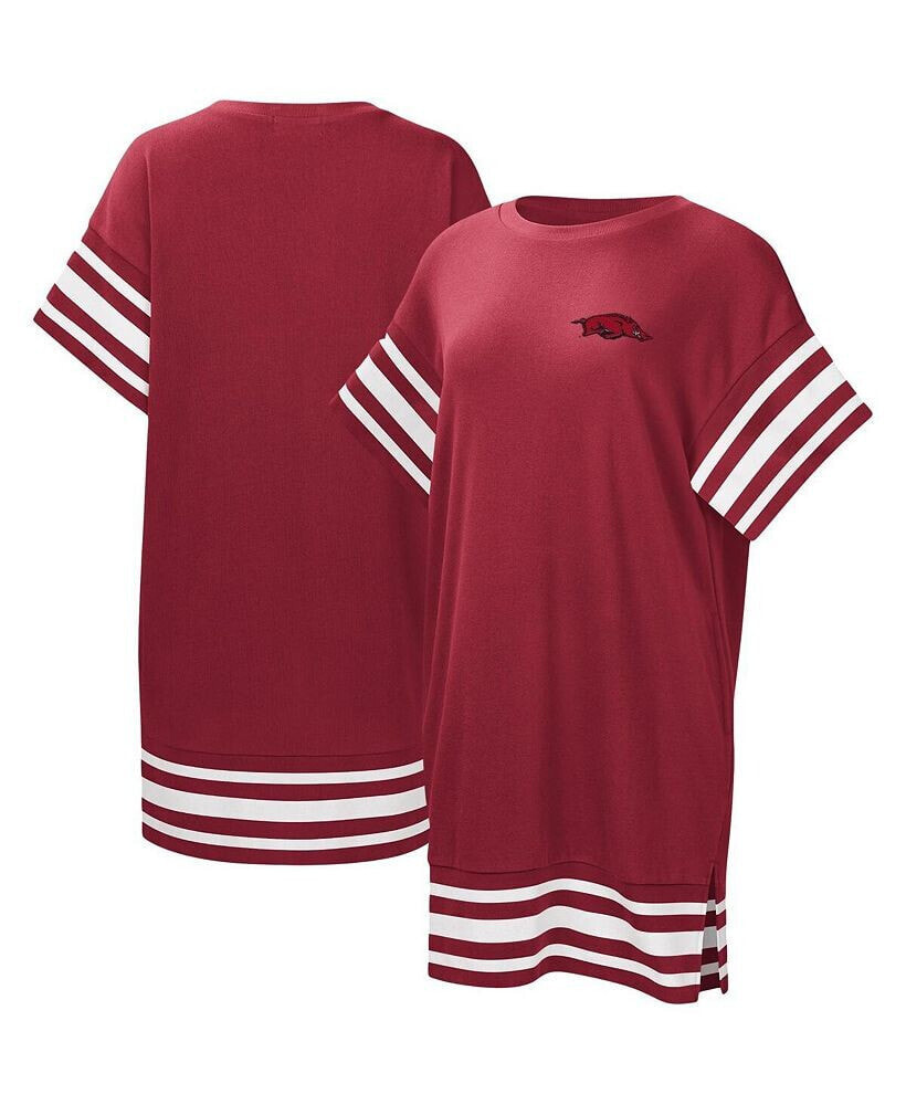 Touch women's Cardinal Arkansas Razorbacks Cascade T-shirt Dress