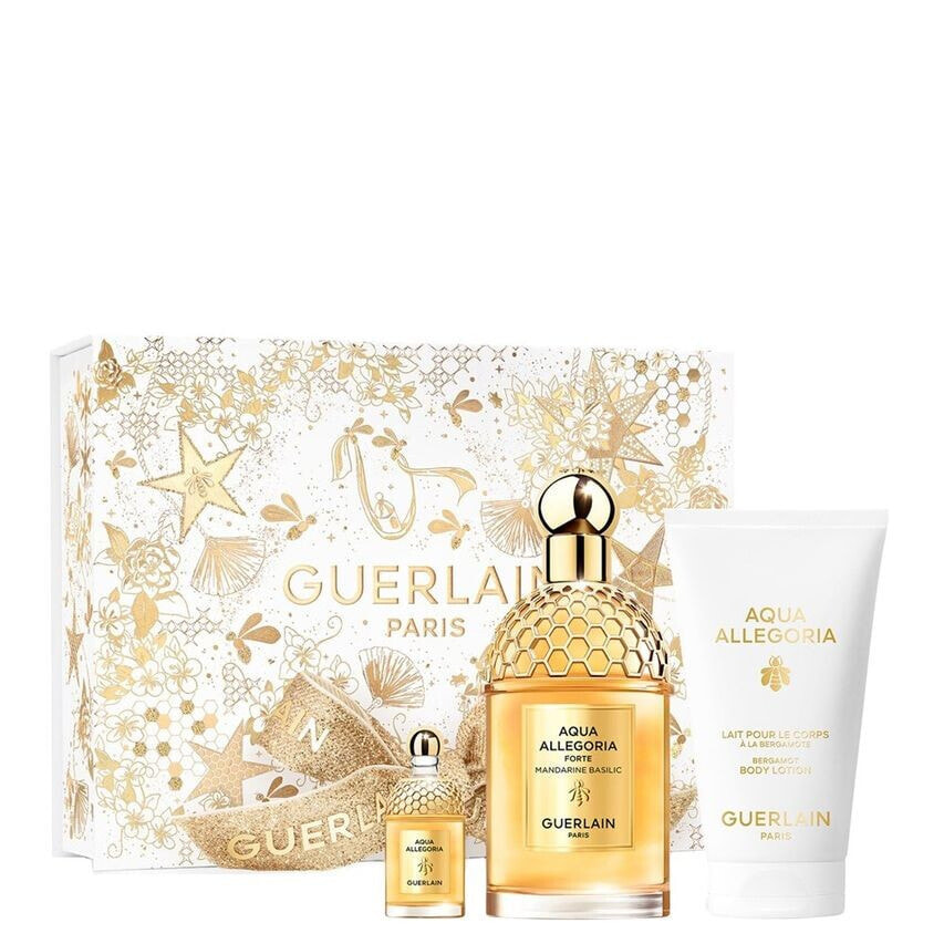 Guerlain mandarine forte basilic. Guerlain Aqua Allegoria Mandarine. Набор герлен Аква аллегория. Guerlain набор. Герлен Памплелун.