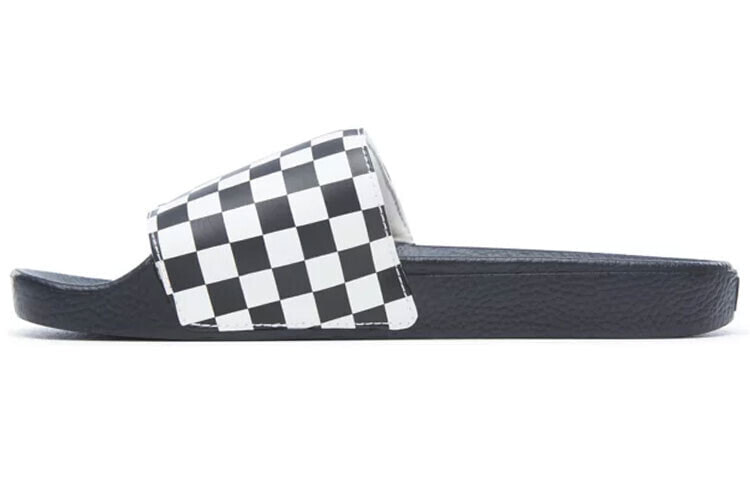 Vans Checkerboard Slide-On 拖鞋 黑白棋盘格 男女同款 / Спортивные тапочки Vans Checkerboard Slide-On VN0004KIIP9