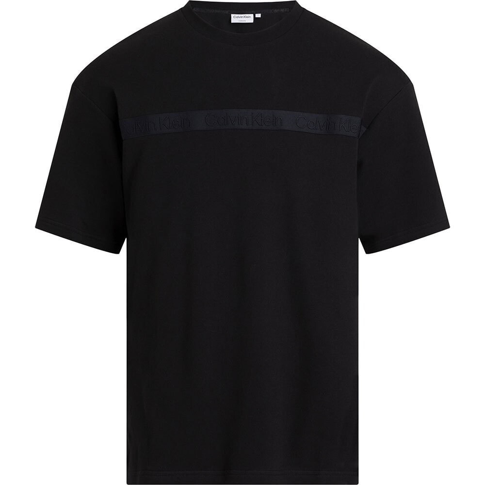 CALVIN KLEIN Raised Logo Tape Short Sleeve T-Shirt