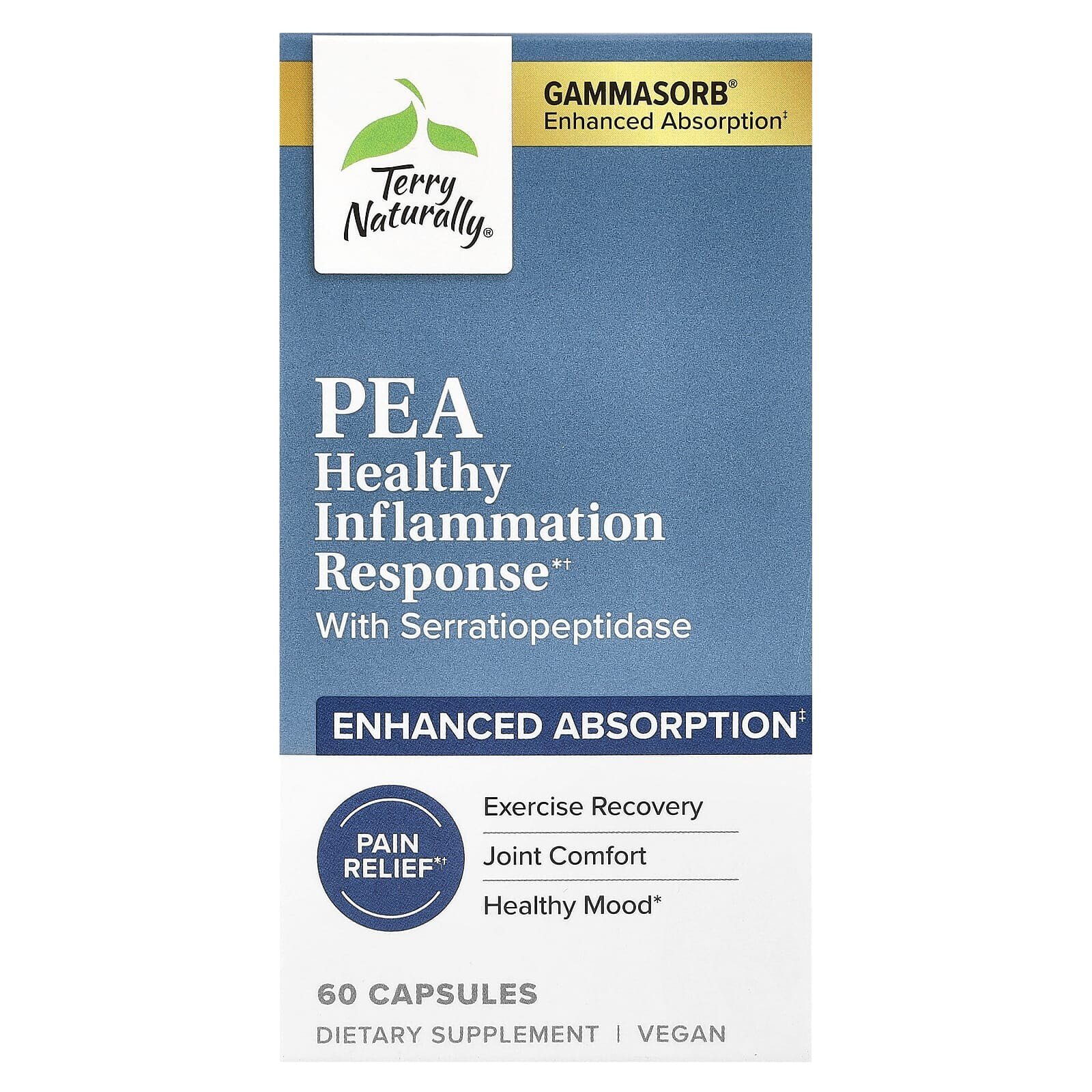 PEA Healthy Inflammation Response With Serratiopeptidase, 60 Capsules