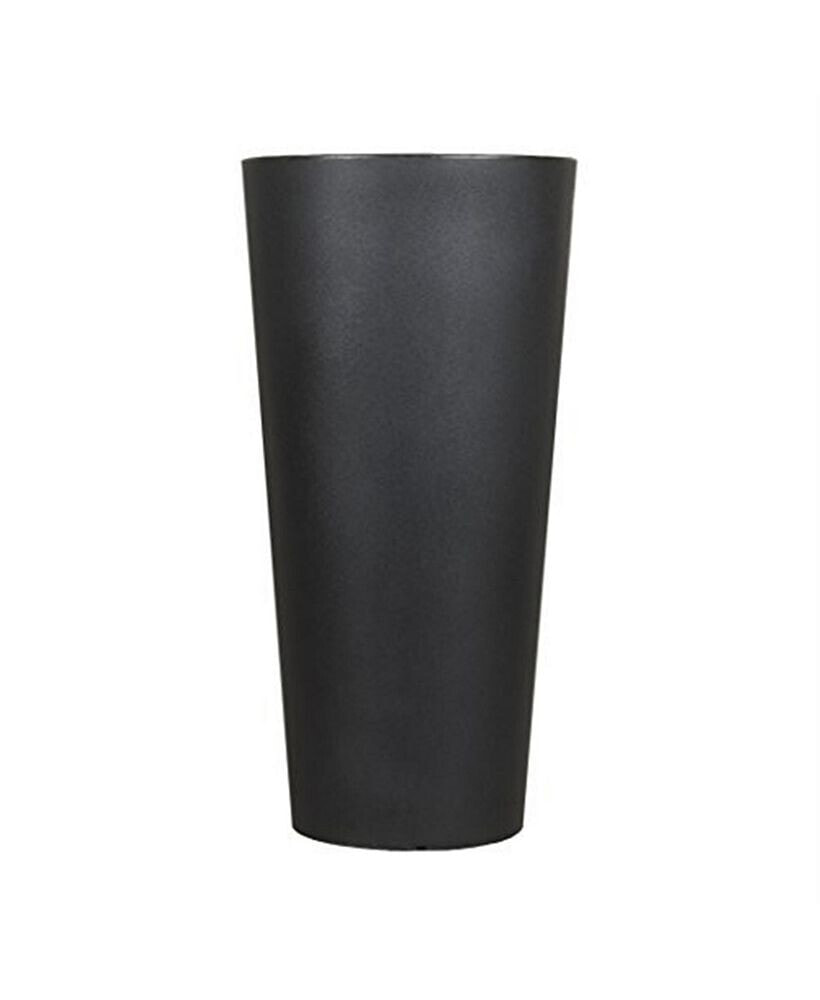 Tusco Products cosmopolitan Tall Round Plastic Planter Black 32”