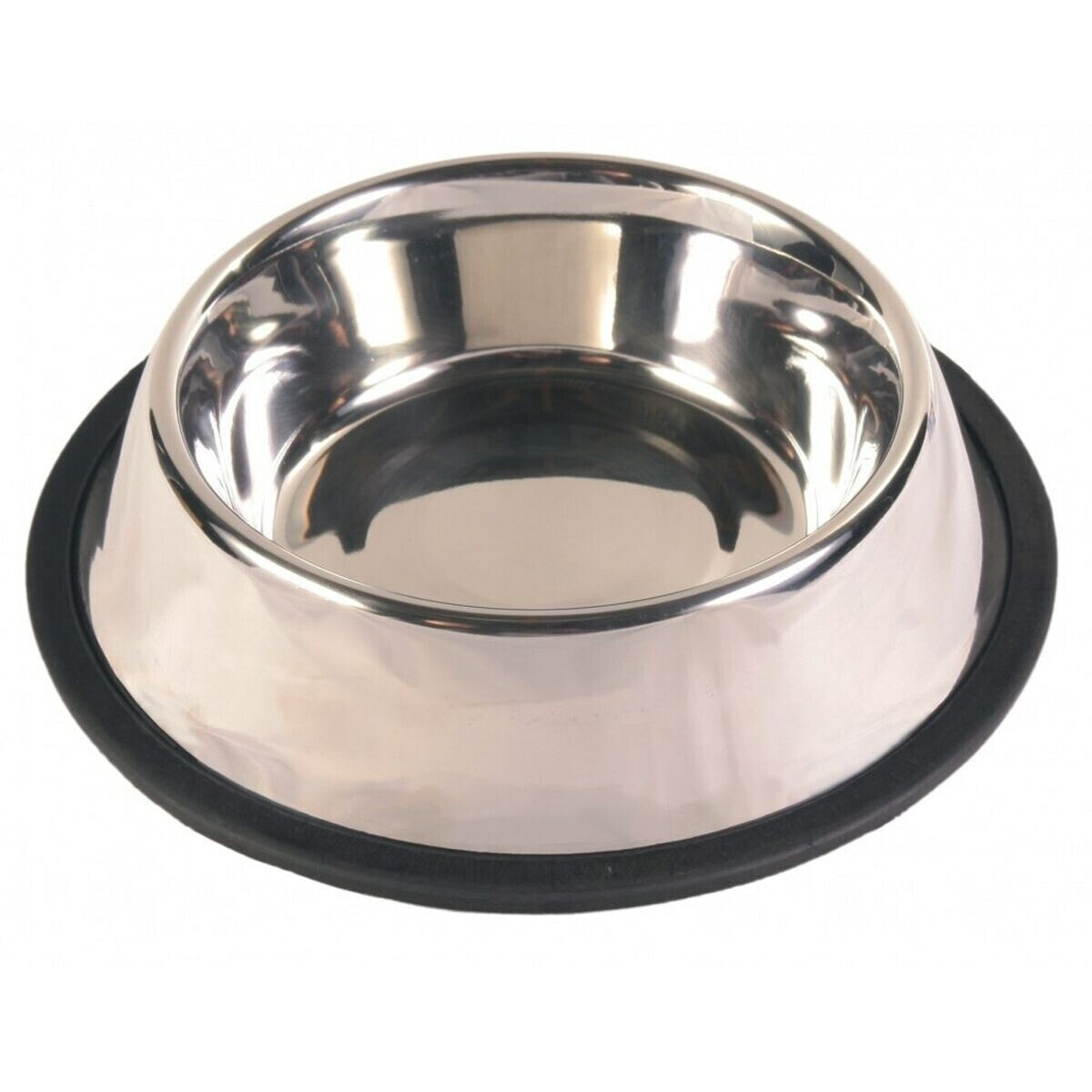 Pet feeding dish Trixie 24855 Bowl Black Monochrome Stainless steel 2,8 L