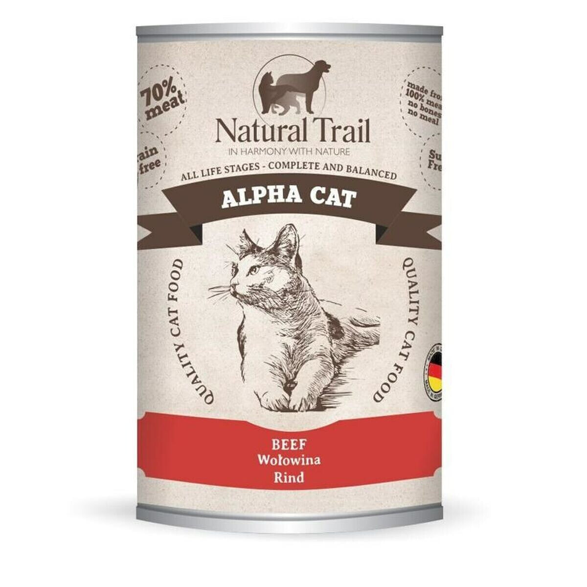 Cat food NATURAL TRAIL Alpha Cat Beef Beef 400 g