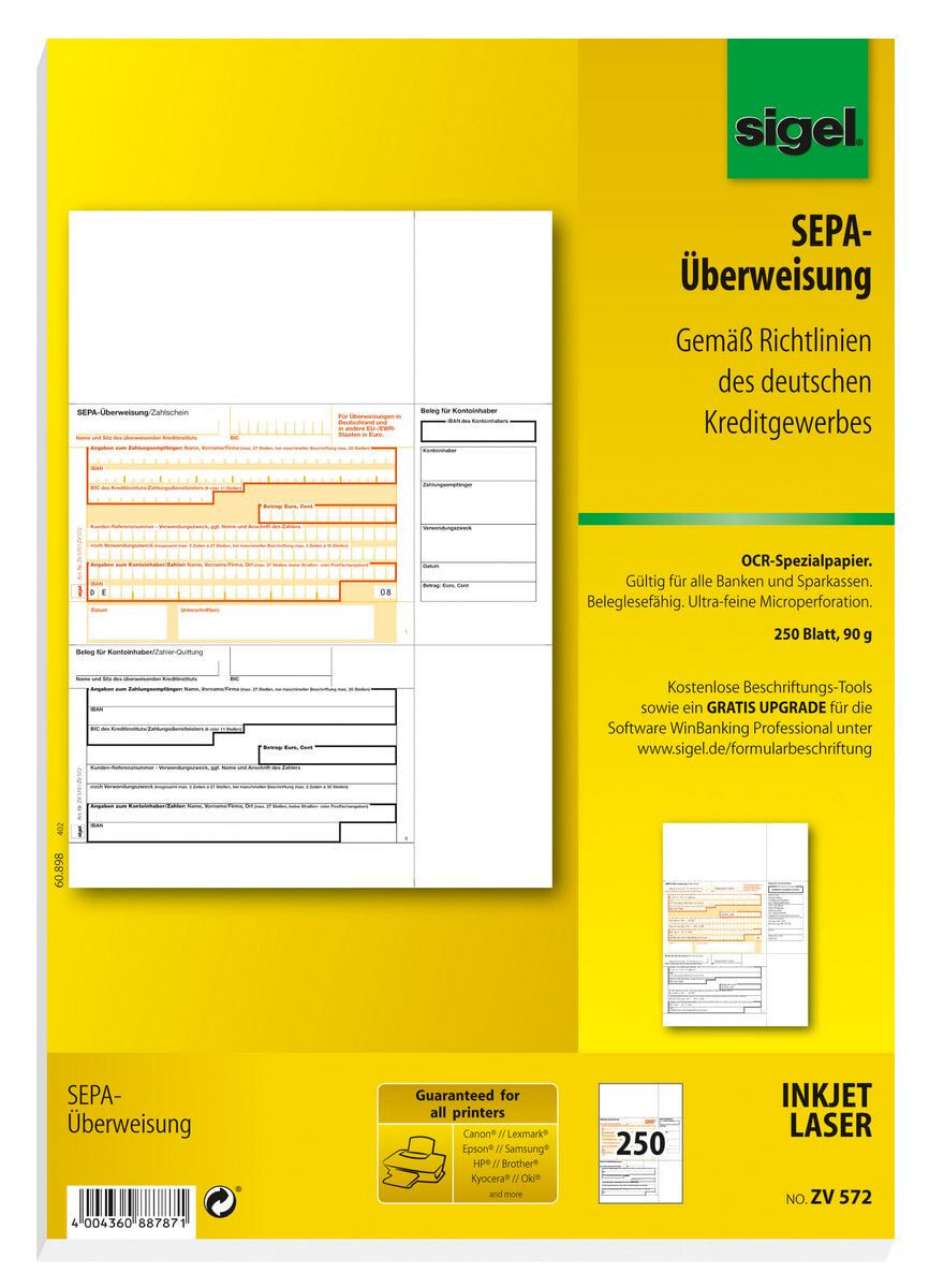 Sigel ZV572 коммерческий бланк
