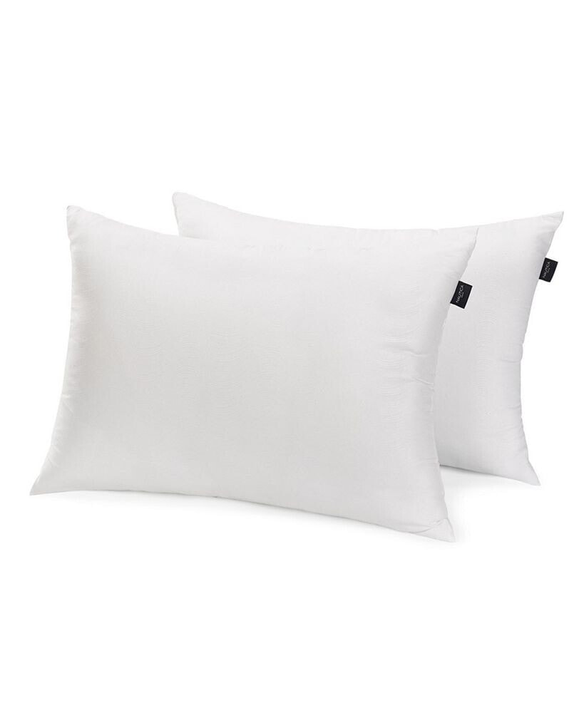 Nautica home Embossed Ocean Waves 2 Pack Pillows, Standard