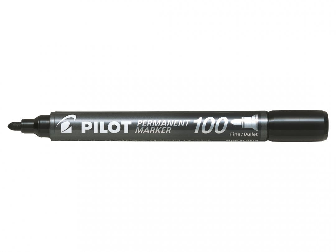 PILOT PEN Pilot Permanent Marker 100 - Black - 1 mm - 4.5 mm