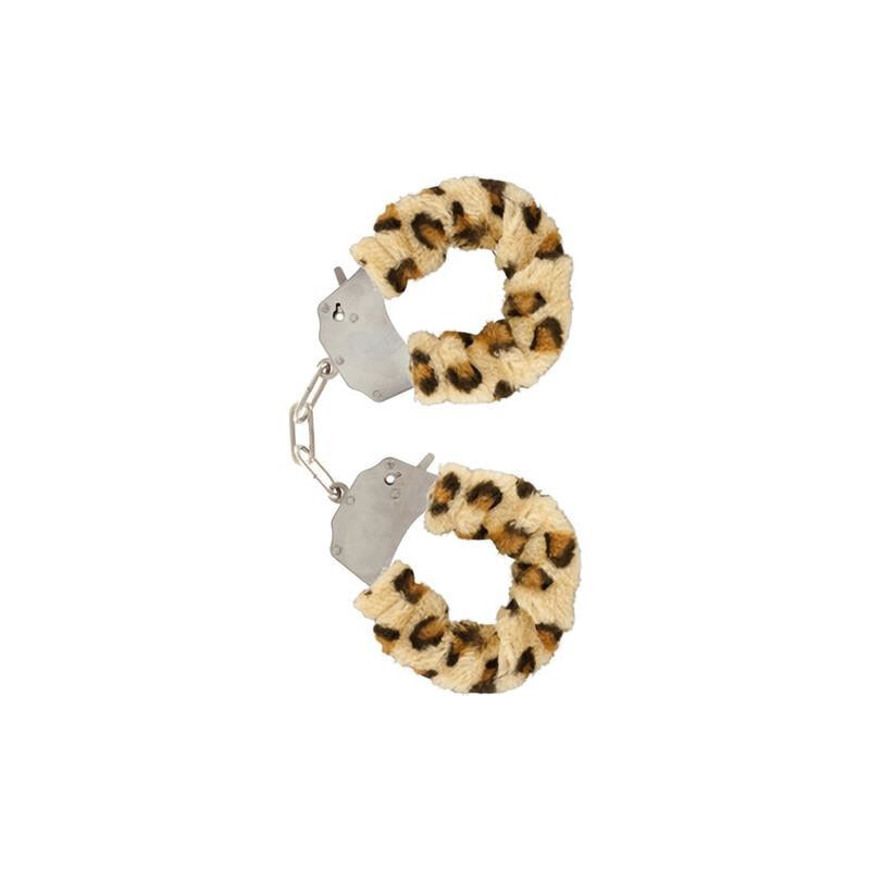 Hundcuffs with Fur Leopard