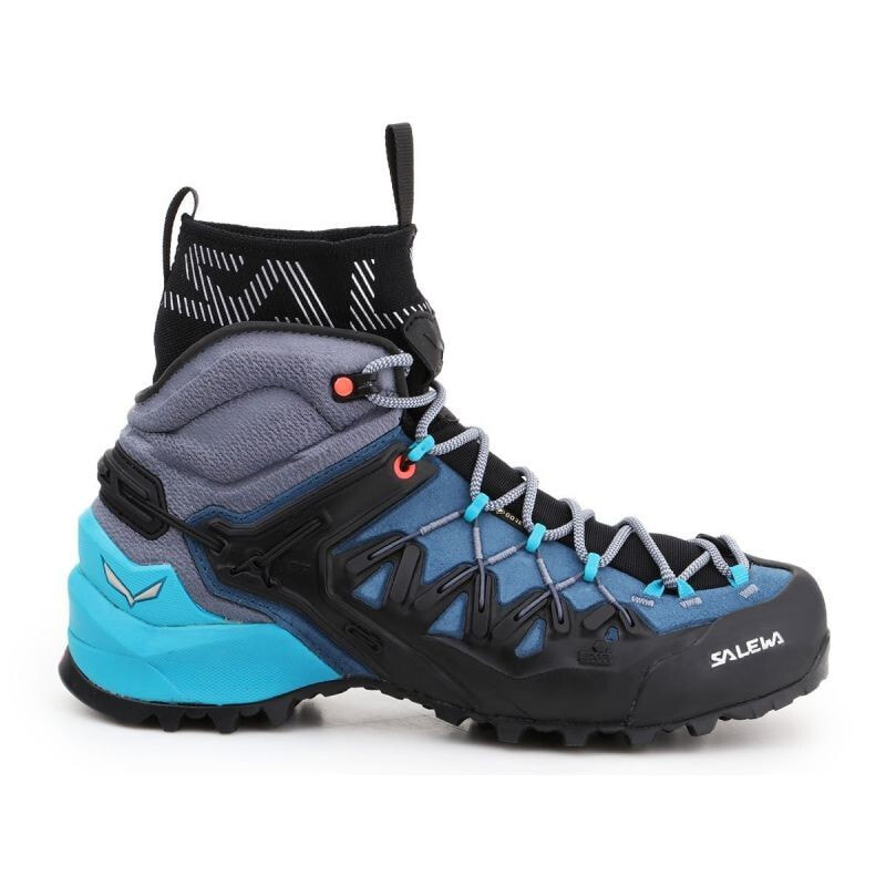 Мужские кроссовки спортивные треккинговые синие текстильные высокие демисезонные WS Wildfire Edge Mid GTX W 61351-8975 trekking shoes