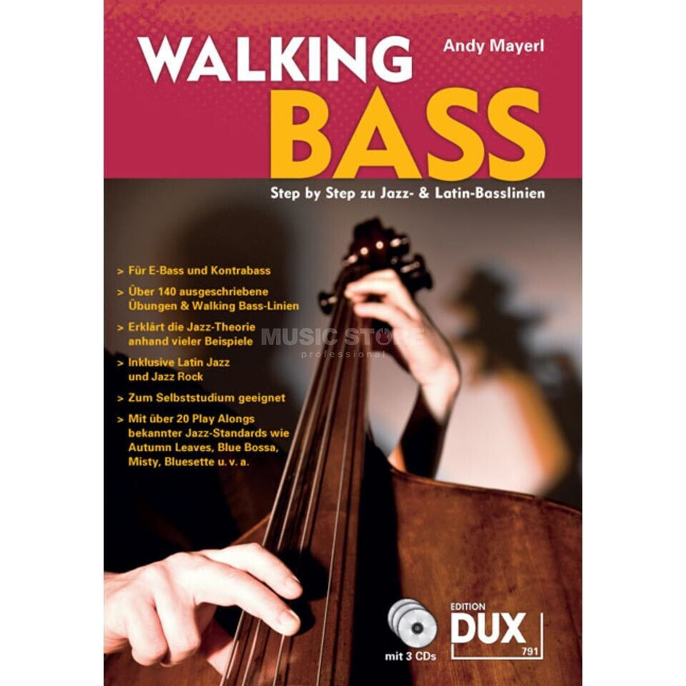 Edition Dux Walking Bass Mayerl, Buch/3 CDs