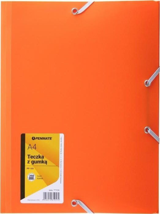 Penmate Folder with elastic A4 PP-101 orange