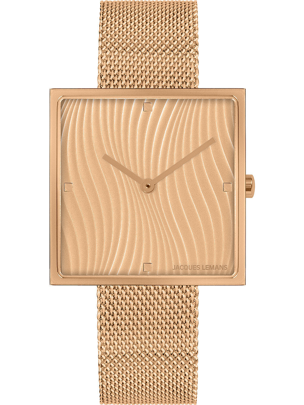 Женские наручные кварцевые часы  Jacques Lemans изготовлен из нержавеющей стали с PVD-покрытием из розового золота,  ударопрочное минеральное стекло Crystex,  браслет миланского плетения.