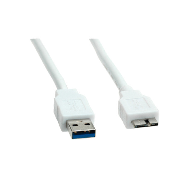 Value USB A/Micro-USB B 3m USB кабель 3.2 Gen 1 (3.1 Gen 1) Белый 11.99.8877