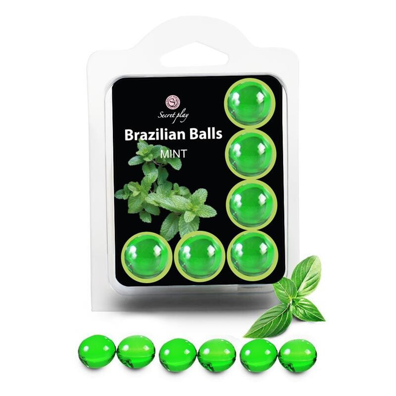 Интимный крем или дезодорант SECRET PLAY Brazilian Balls Set 6  Mint