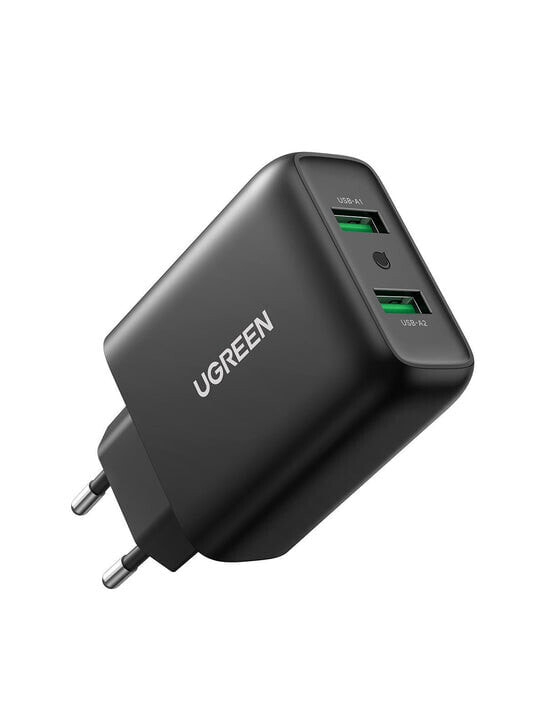 Ugreen 10216 зарядное устройство для мобильных устройств Универсальная Черный Кабель переменного тока Быстрая зарядка Для помещений
