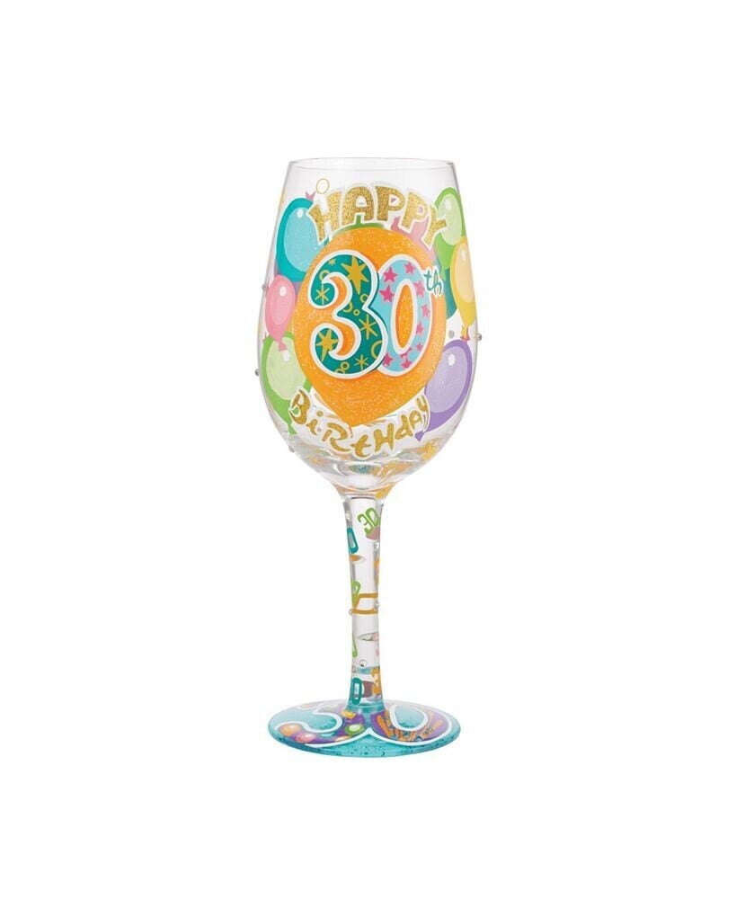 Enesco lolita Happy 30th Birthday Wine Glass, 15 oz