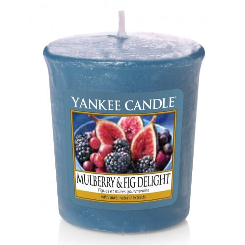 Yankee Candle Mulberry & Fig Delight восковая свеча Круглый Инжир, Шелковица Синий 1 шт 5038581016887