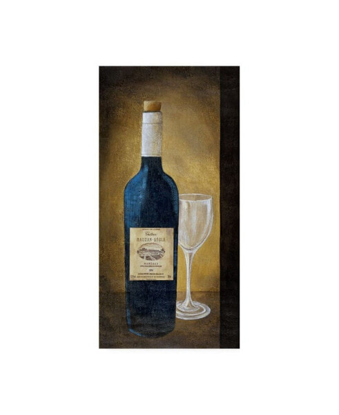 Pablo Esteban A Bottle of Wine with Glass Canvas Art - 15.5" x 21"