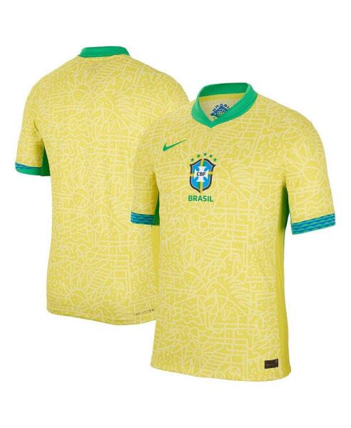 Men's Yellow Brazil National Team 2024 Home Match Authentic Jersey