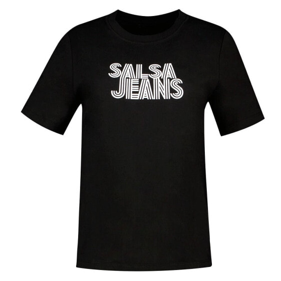 SALSA JEANS Flocked-Logo Detail short sleeve T-shirt