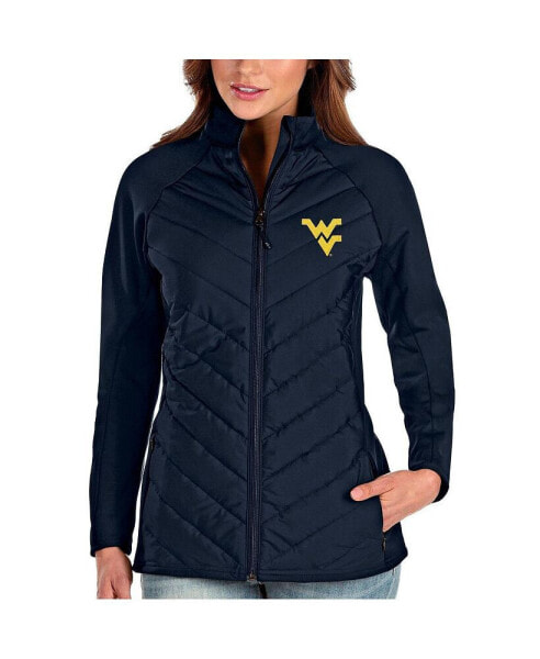 Women's Navy West Virginia Mountaineers Altitude Full-Zip Puffer Jacket