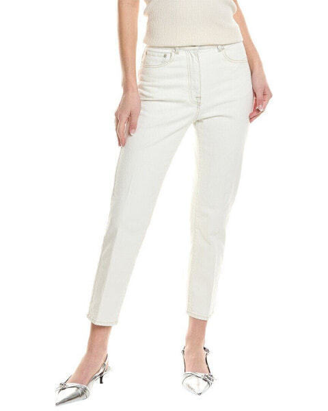 Peserico White Straight Jean Women's White 46