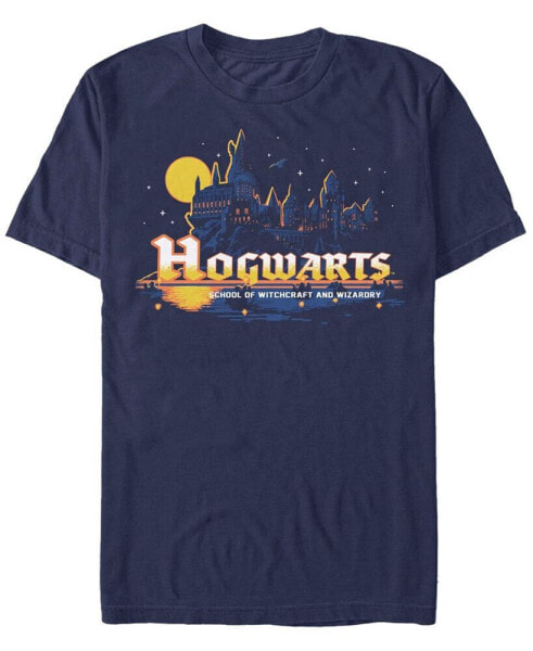 Men's Navy Hogwarts Short Sleeve Crew T-shirt