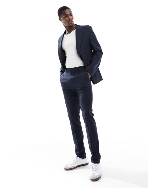 ASOS DESIGN skinny suit trousers in navy