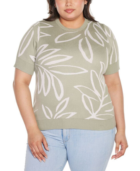 Свитер короткий рукав Belldini plus Size Jacquard