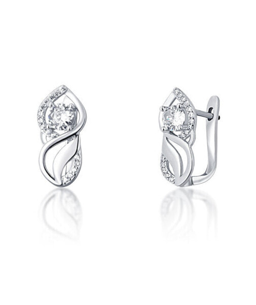 Beautiful silver earrings with zircons SVLE1390XF6BI00