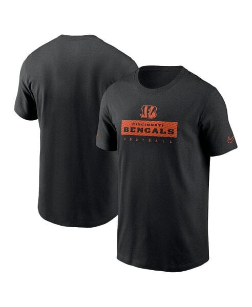 Men's Black Cincinnati Bengals Sideline Performance T-Shirt