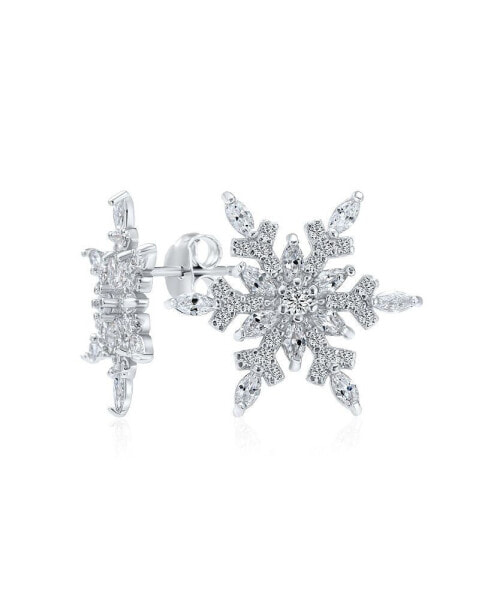 Серьги Bling Jewelry Snowflake Wonderland