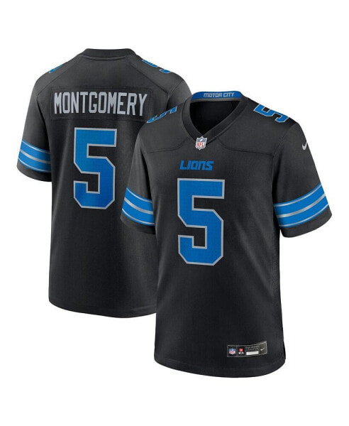 Men's David Montgomery Black Detroit Lions 2nd Alternate Game Jersey