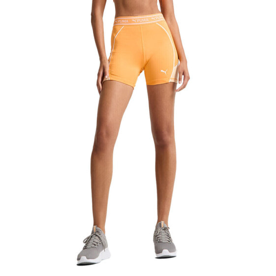 Шорты женские PUMA Fit Train Strong 5 Inch Orange Casual Athletic Bottoms
