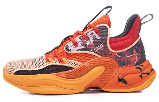 Баскетбольные кроссовки Anta 112031105-3, серия Жаркий повискации, оранжевого цвета, высокие, антискользящие; Тип товара: Мужская кроссовки.