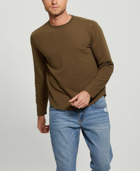 Men's Textured Long-Sleeve T-shirt