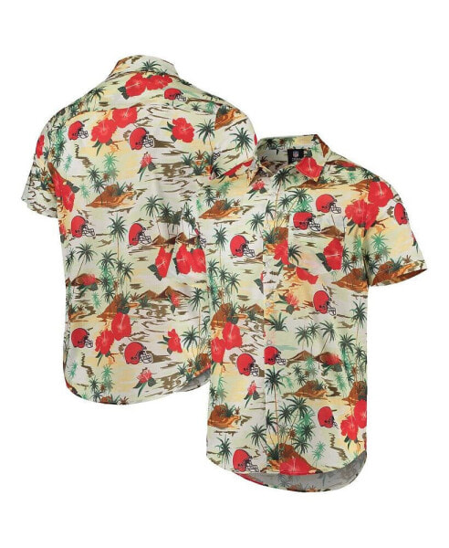 Рубашка мужская FOCO Cleveland Browns в цветочном раю - в размере M
