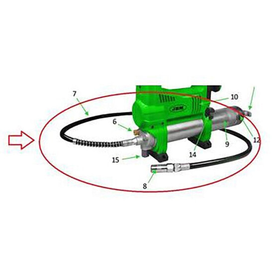 JBM 60038 flexible hose for grease gun