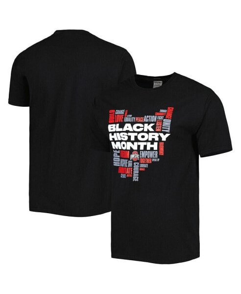 Men's Black Ohio State Buckeyes Black History Month Basketball T-shirt