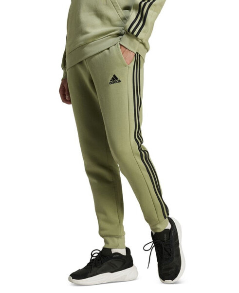 Men's Three-Stripe Fleece Logo Joggers