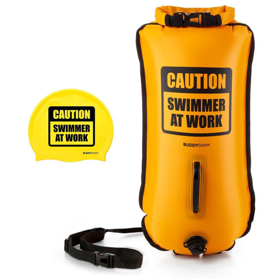 Поплавок для плавания открытыми водами BUDDYSWIM Caution Swimmer At Work Buoy 28L
