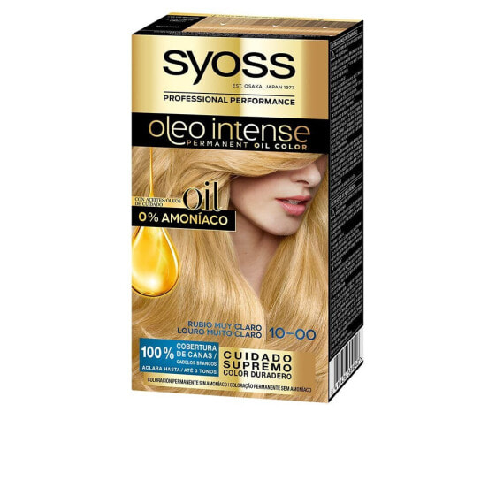 Syoss Oleo Intense Permanent Hair Color No. 10.0 Light Blond  Стойкая масляная краска для волос без аммиака, оттенок светлый блонд х 5